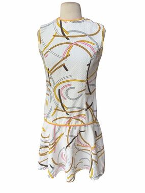 1960s R&K Knits Cotton Blend Jacquard Knit Raised Diamond Weave Abstract Drop-Wa